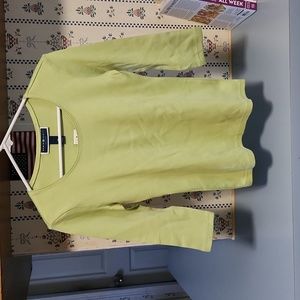 NWT Karen Scott Petites ladies SIZE P/P Shirt Green